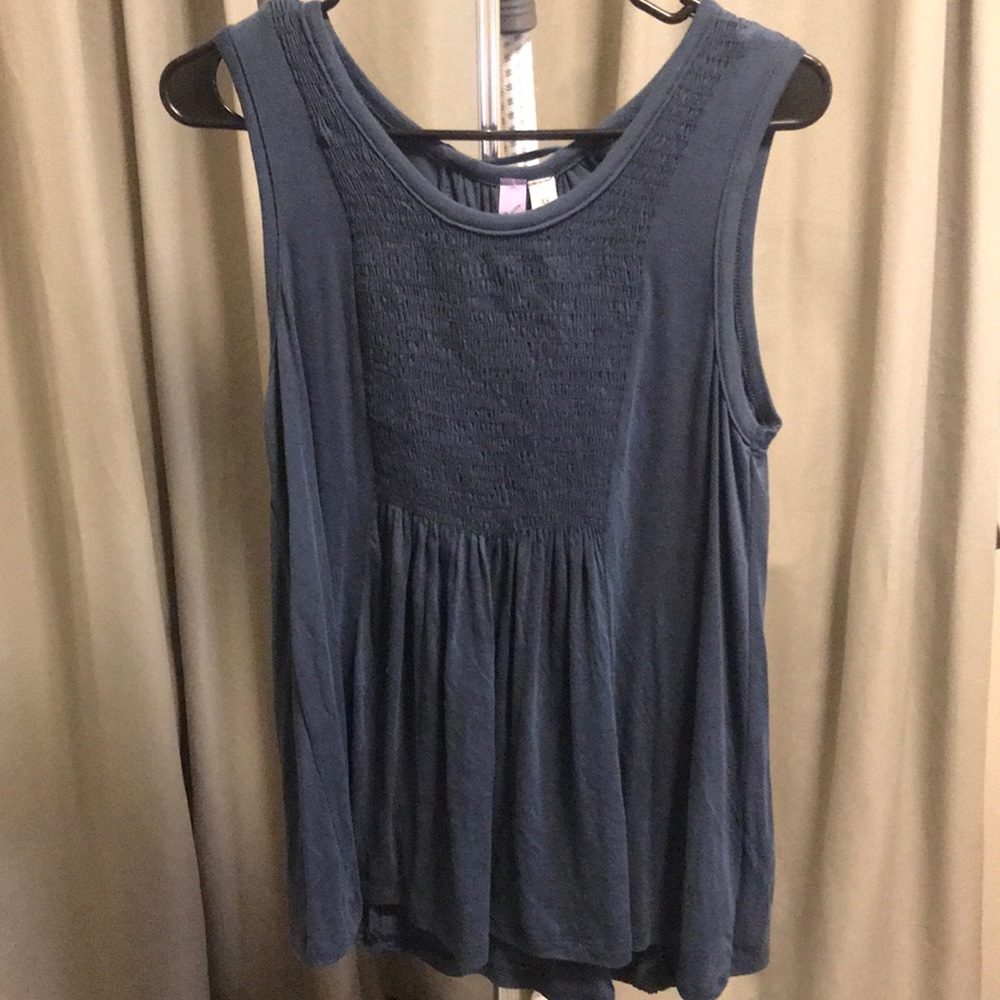 Francesca’s Navy Tank with Tied Back